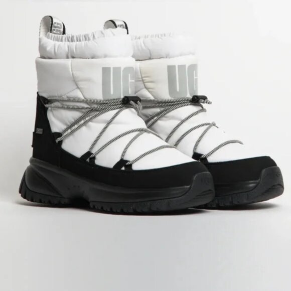 NEW UGG Yose Puffer Mid Waterproof Boots white for women 764mn - Picture 6 of 8